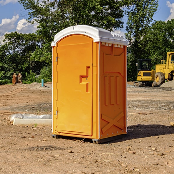 can i customize the exterior of the porta potties with my event logo or branding in Medicine Bow